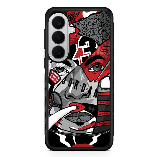 Air Jordan Warrior's Eyes Samsung Galaxy S26 Case | Slim Samsung Galaxy S26 Rubber Case