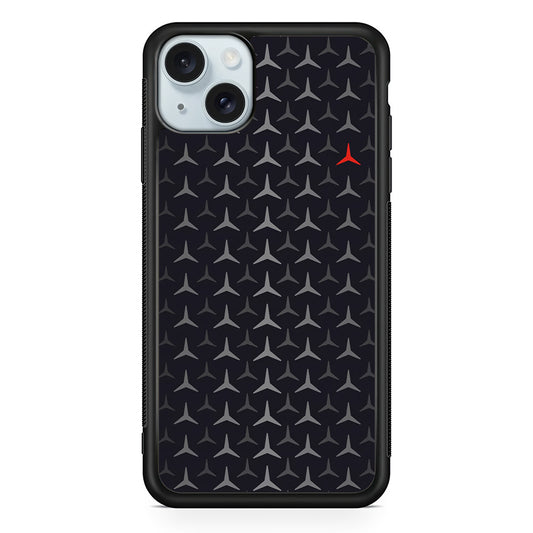 Mercedes-Benz Logos Pattern iPhone 14 Case | Slim Rubber Case for iPhone 14
