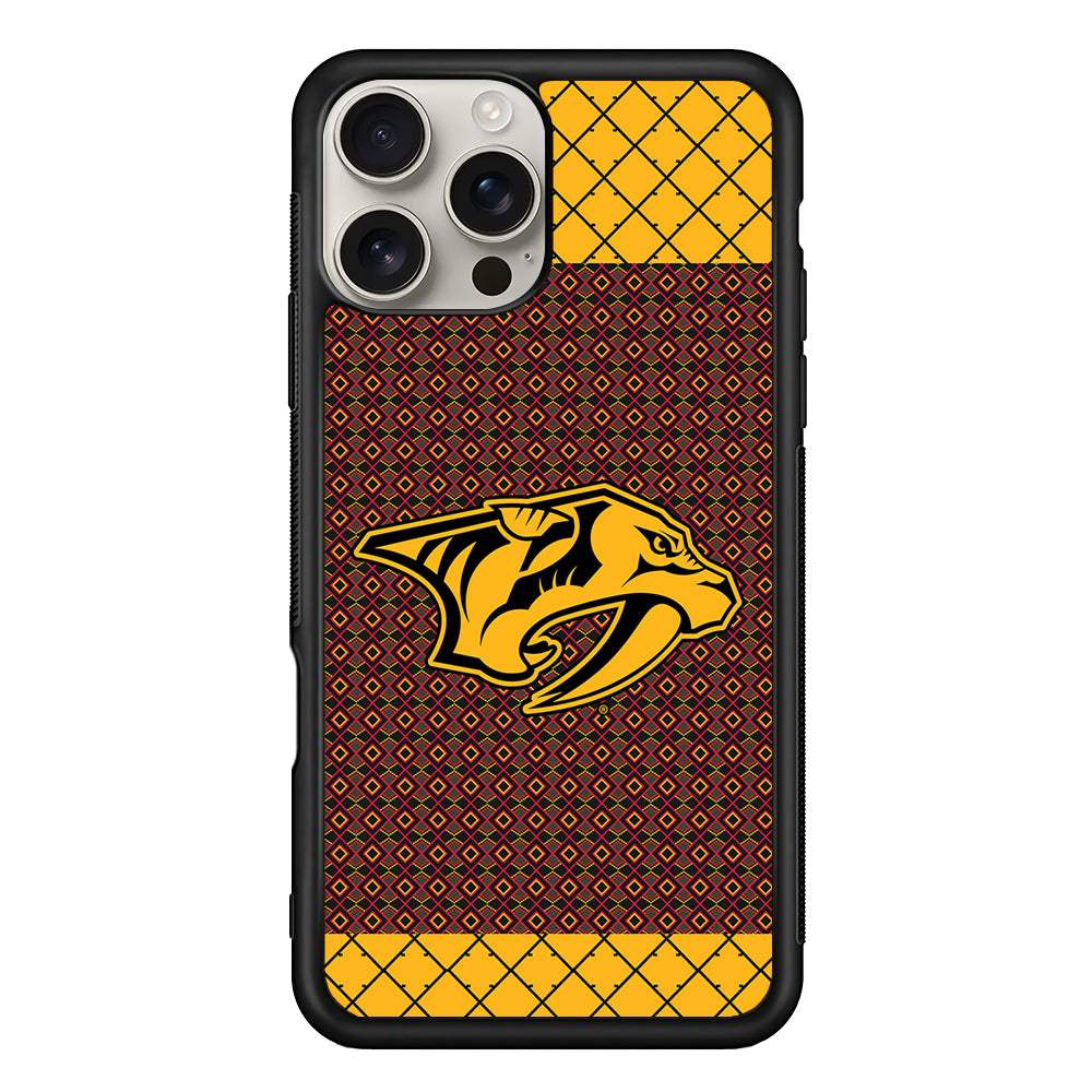 Nashville Predators Pattern iPhone 16 Pro Max Case | Stylish Protective Case for iPhone 16 Pro Max