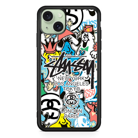 Stussy Doodle Doll iPhone 14 Plus Case | Slim Rubber Case for iPhone 14 Plus