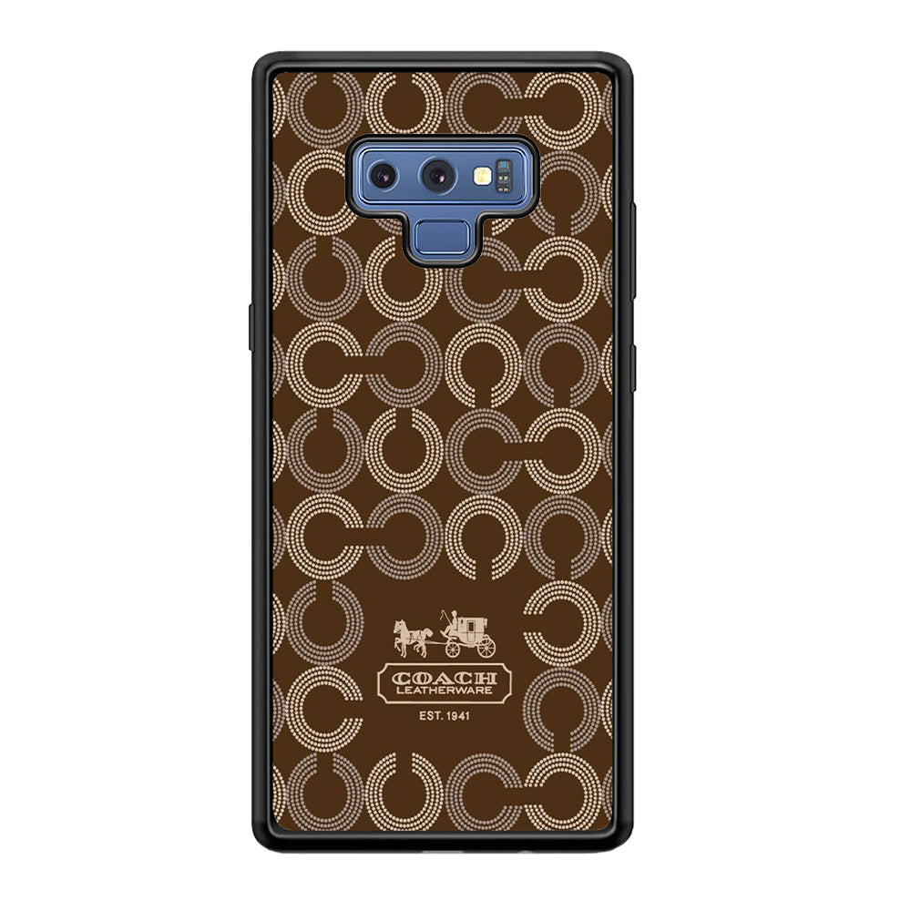 Coach Pattern Brown Samsung Galaxy Note 9 Case | Slim Rubber Case for Samsung Galaxy Note 9