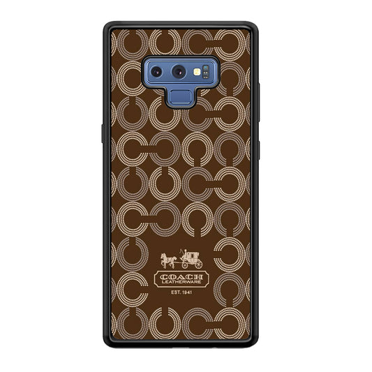 Coach Pattern Brown Samsung Galaxy Note 9 Case | Slim Rubber Case for Samsung Galaxy Note 9