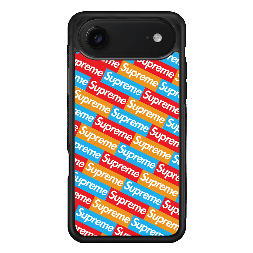 Supreme Colorful iPhone 17 Air Case | Slim Rubber Case for iPhone 17 Air