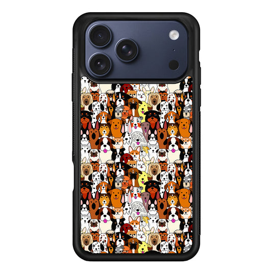 Doodle Dogs Colorful Pattern iPhone 17 Pro Max Case | Slim Protective Cover for iPhone 17 Pro Max
