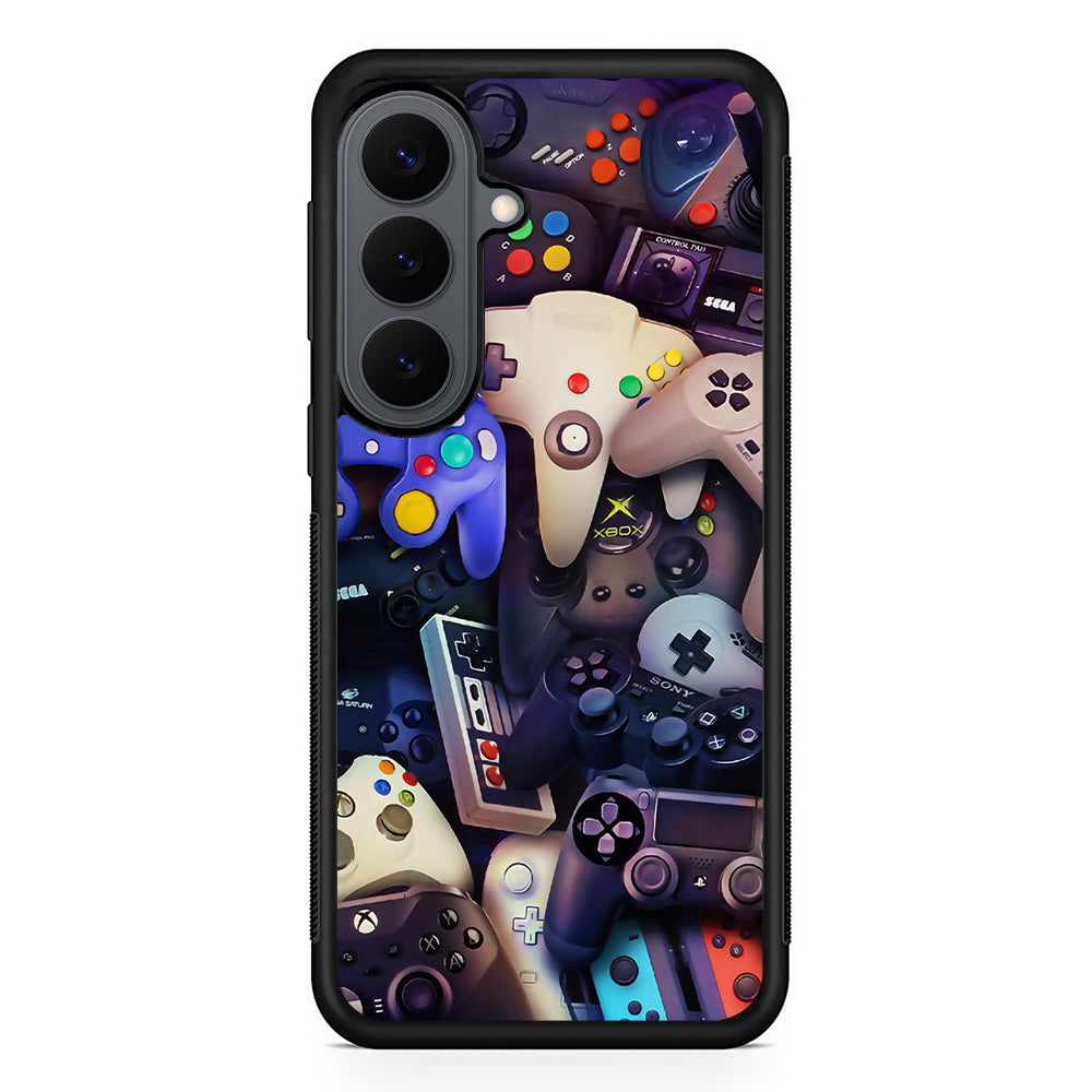Console Controller Game Retro Samsung Galaxy S26 Plus Case | Slim Rubber Case for Samsung Galaxy S26 Plus