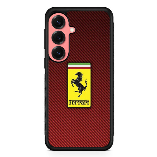 Ferrari Bloodshot Fiber Samsung Galaxy S25 Case | Slim Protective Cover for Samsung Galaxy S25