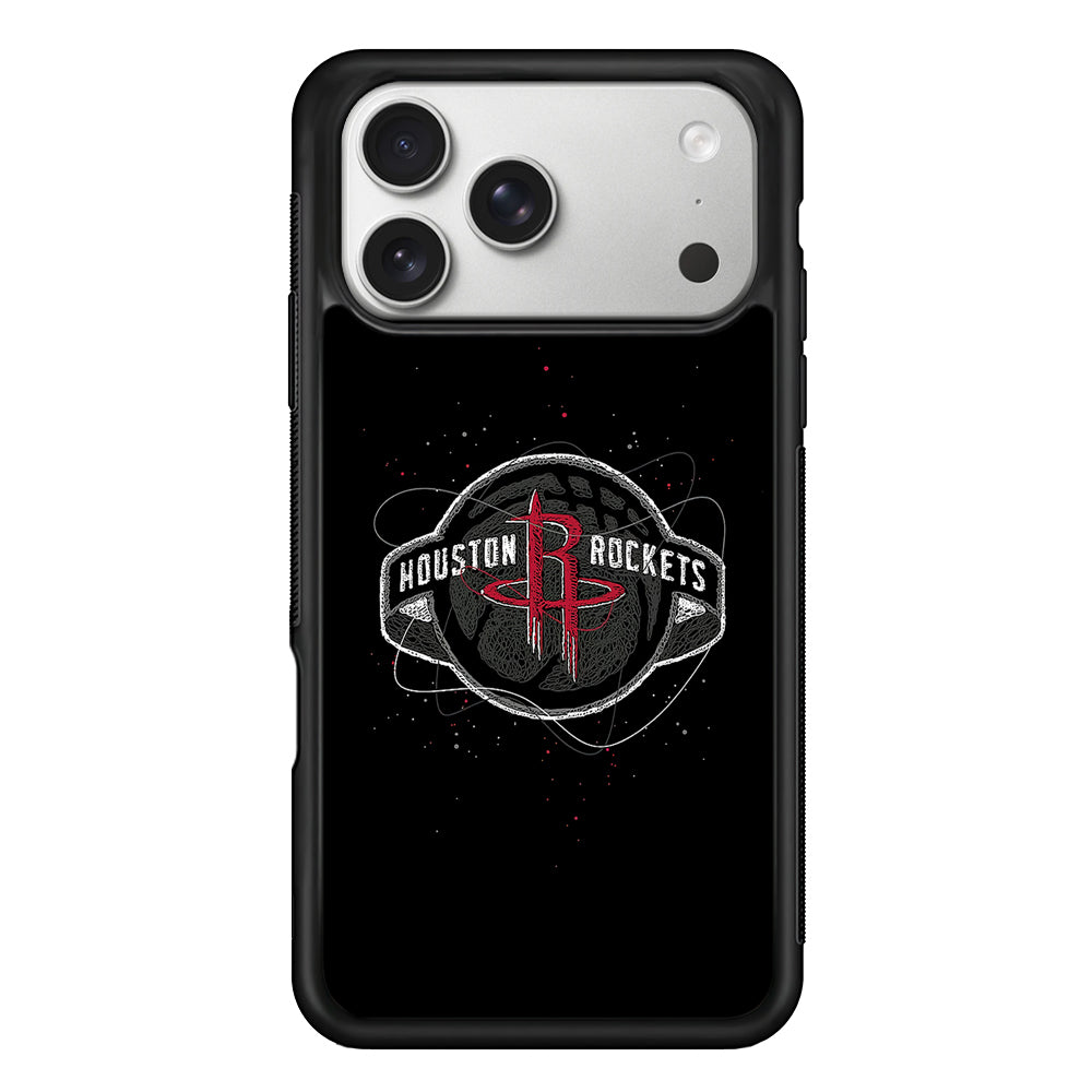 Houston Rockets Abstract iPhone 17 Pro Case | Slim Rubber Case for iPhone 17 Pro