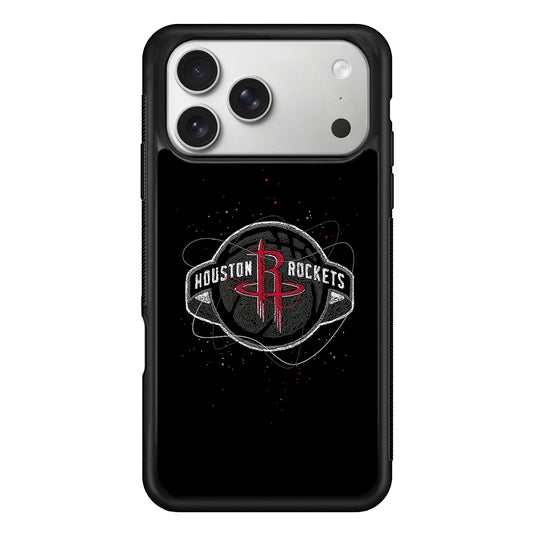 Houston Rockets Abstract iPhone 17 Pro Case | Slim Rubber Case for iPhone 17 Pro