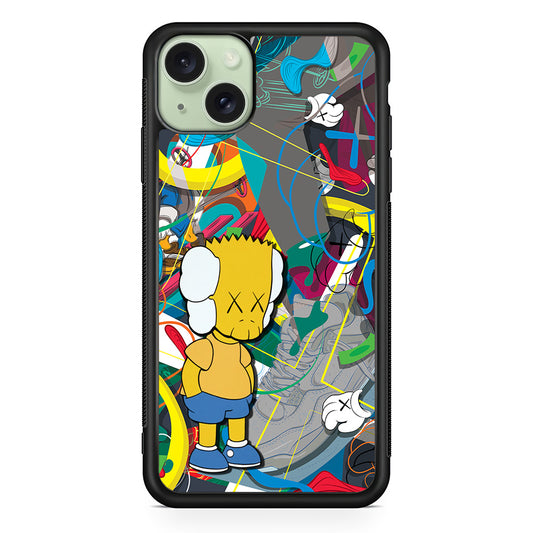 Kaws Doodle Bart Cover iPhone 14 Plus Case | Slim Rubber Case for iPhone 14 Plus
