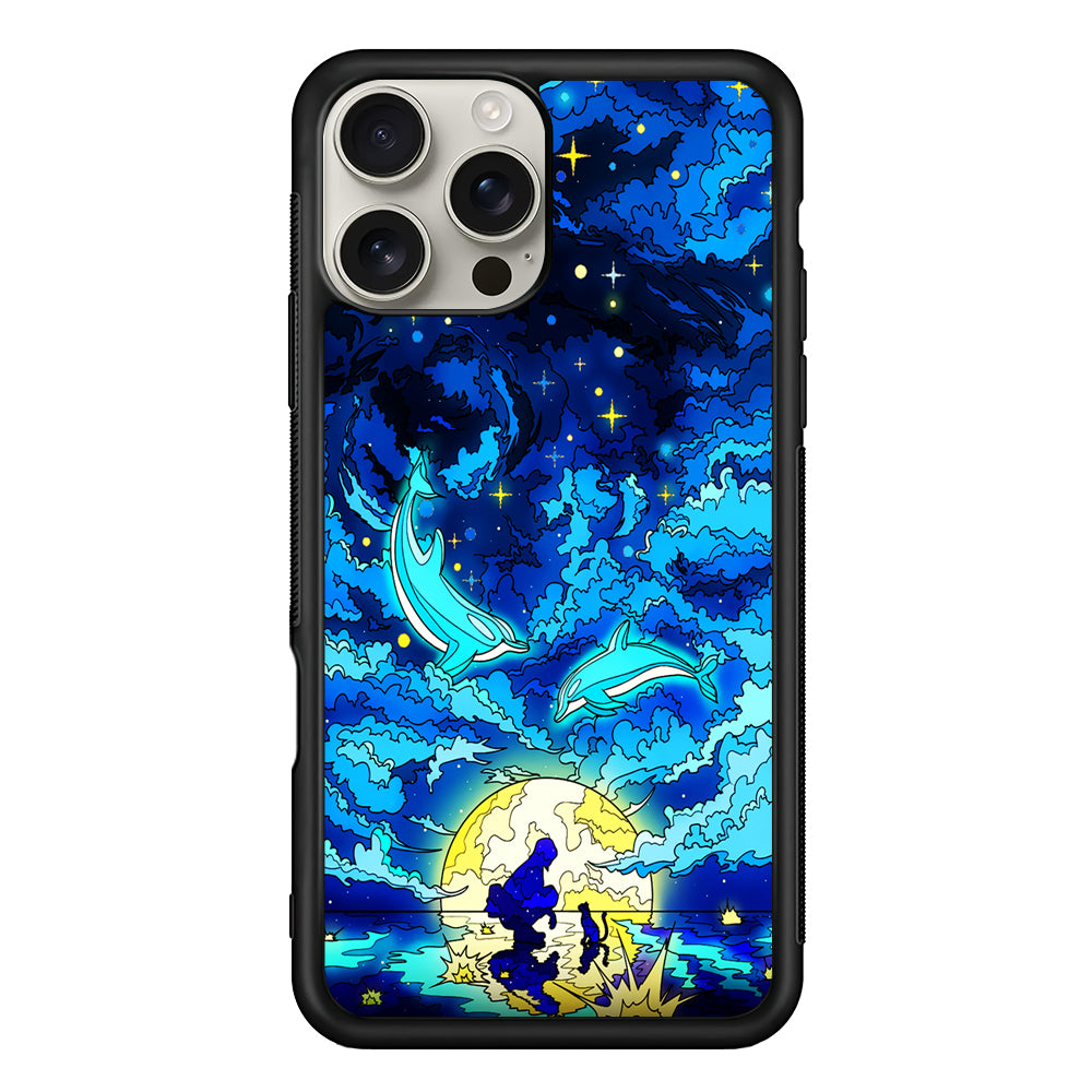 Whales Swimming in The Sky iPhone 16 Pro Max Case | Stylish Protective Case for iPhone 16 Pro Max