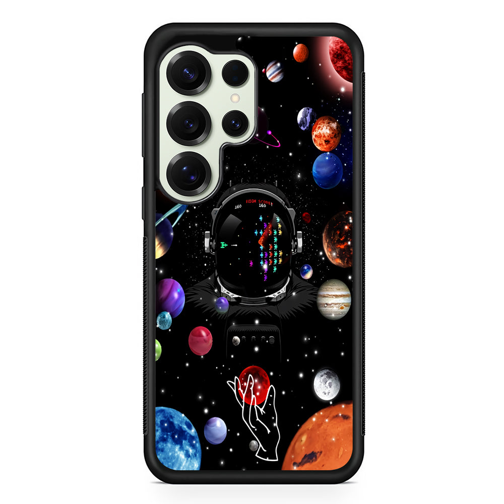 Astronaut Vintage Space Game Samsung Galaxy S25 Ultra Case | Durable Rubber Case for Samsung Galaxy S25 Ultra