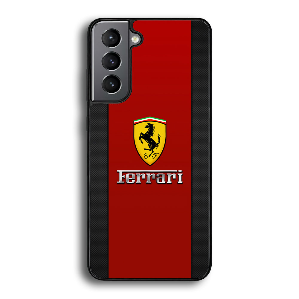 Ferrari Luxury Car Stripe Logo Samsung Galaxy S24 Plus Case | Slim Rubber Case for Samsung Galaxy S24 Plus