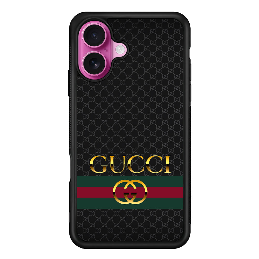 Gucci Luxury Pattern iPhone 17 Case | Slim Rubber Case for iPhone 17
