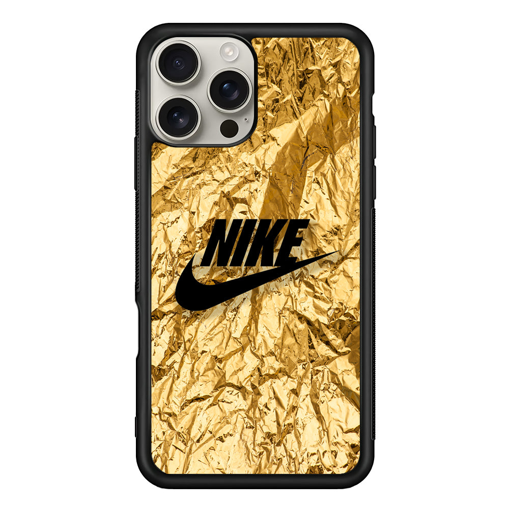 Nike Gold Paper iPhone 16 Pro Max Case | Durable Everyday Protective Cover