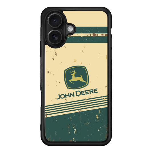 John Deere Retro Plaque iPhone 16 Case | Slim Rubber Case for iPhone 16