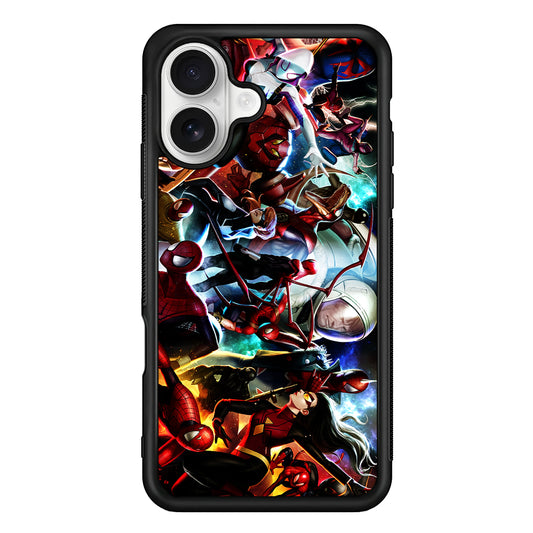 Spiderman Multiverse Collection iPhone 16 Plus Case | Durable Protective Rubber Cover