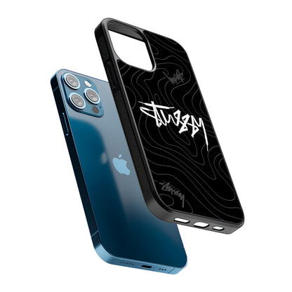 Stussy Black Vibes 2D Rubber Phone Case | Durable Phone Case
