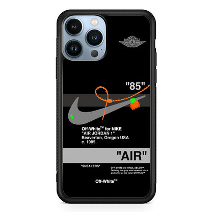 Off White x Nike Air Jordan Black 2D Rubber Phone Case | Durable Phone Case