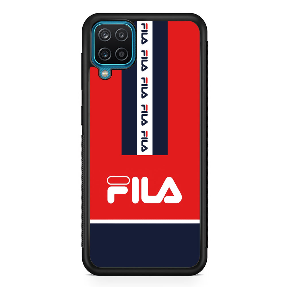 Fila Suit of Identity Samsung Galaxy A12 Case | Slim Rubber Case for Samsung Galaxy A12