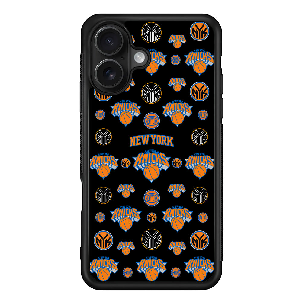 New York Knicks Pattern iPhone 16 Case - Oxvistore