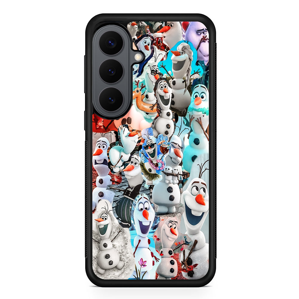 Frozen Olaf Aesthetic Collage Samsung Galaxy S26 Plus Case | Slim Rubber Case for Samsung Galaxy S26 Plus