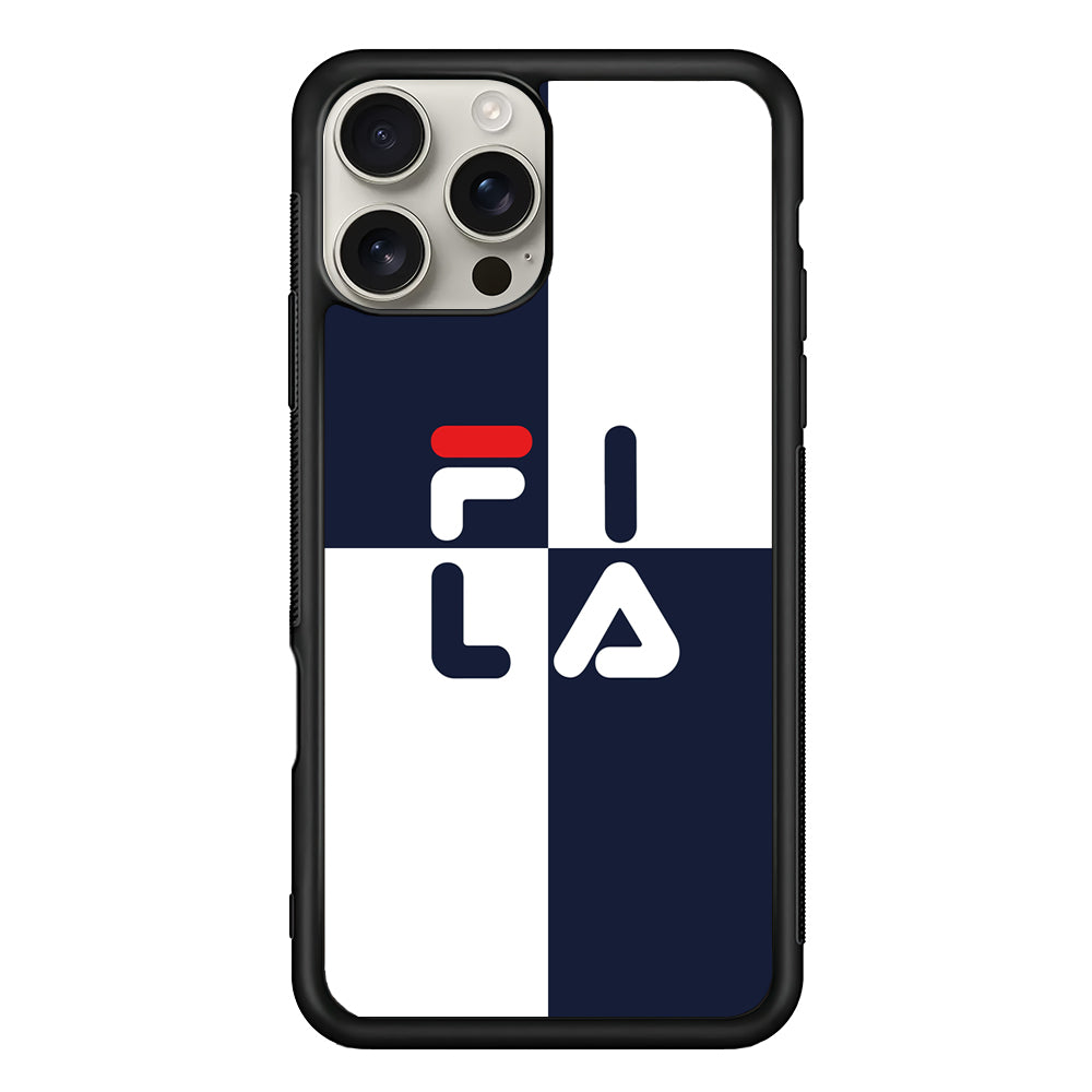 Fila Box Word iPhone 16 Pro Max Case | Slim Rubber Case for iPhone 16 Pro Max