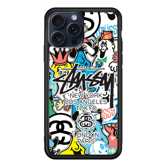 Stussy Doodle Doll iPhone 15 Pro Max Case | Slim Rubber Case for iPhone 15 Pro Max