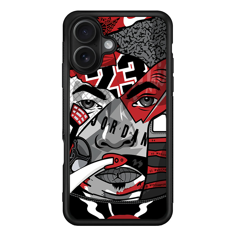 Air Jordan Warrior's Eyes iPhone 16 Case - Oxvistore