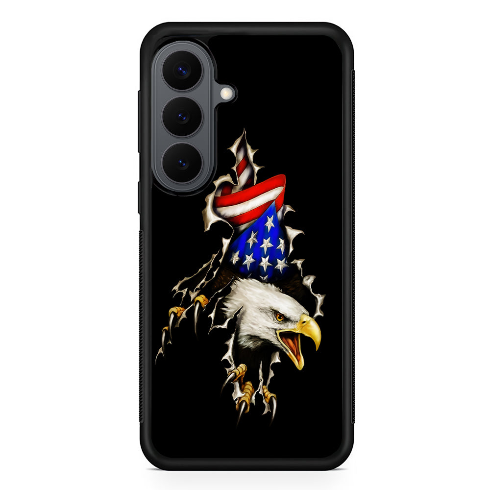 Eagle American Flag Patriotic Samsung Galaxy S26 Plus Case | Slim Rubber Case for Samsung Galaxy S26 Plus