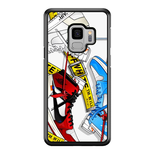 Nike Air x Off White Shoes Colase Samsung Galaxy S9 Case | Slim Rubber Case for Samsung Galaxy S9