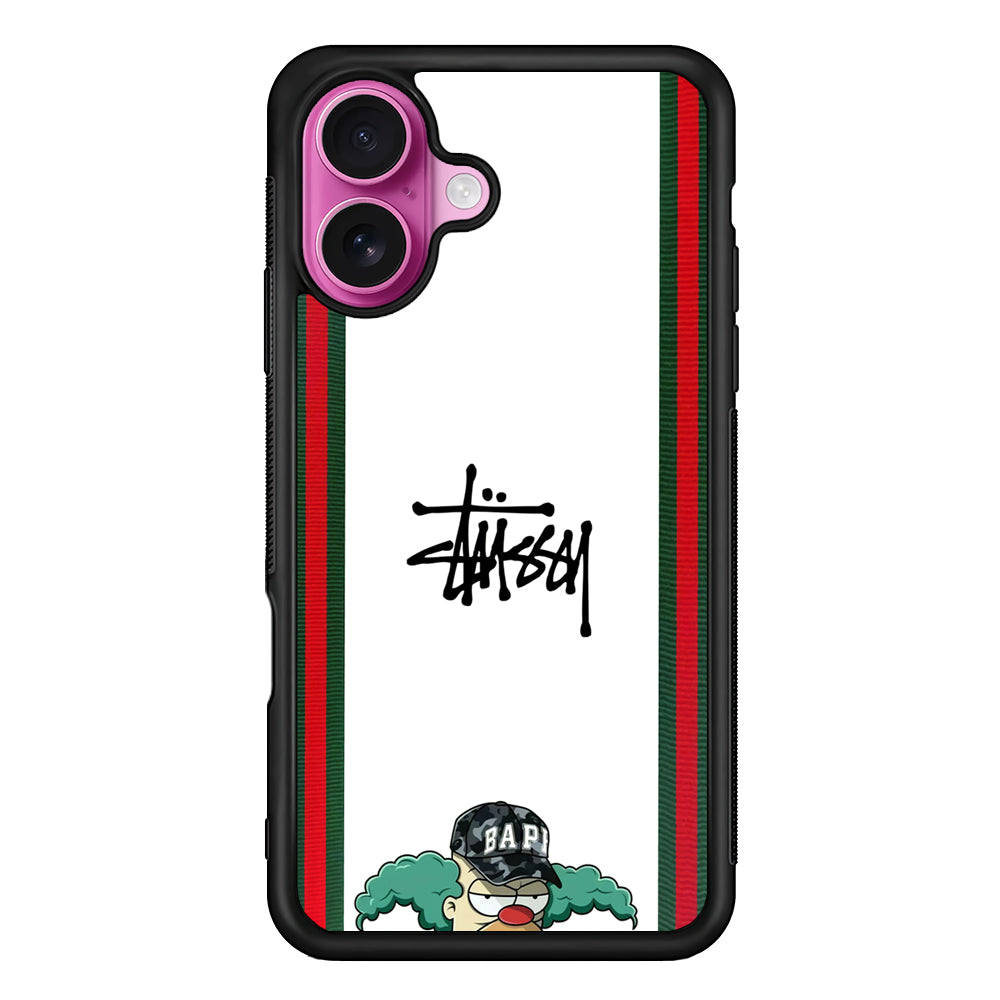 Stussy Homer Simpson iPhone 17 Case | Slim Rubber Case for iPhone 17