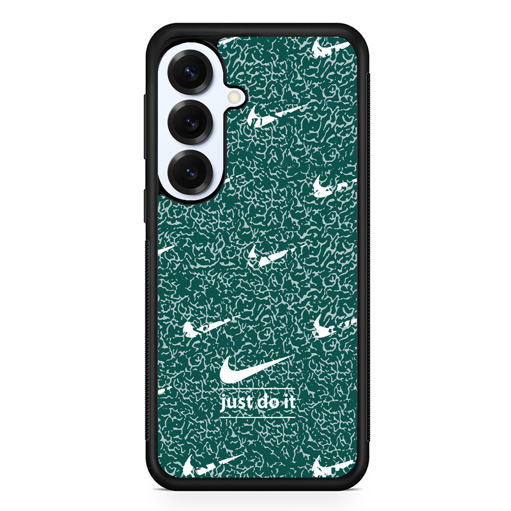 Nike White in Green Patern Samsung Galaxy S25 Plus Case | Durable Samsung Galaxy S25 Plus Phone Case