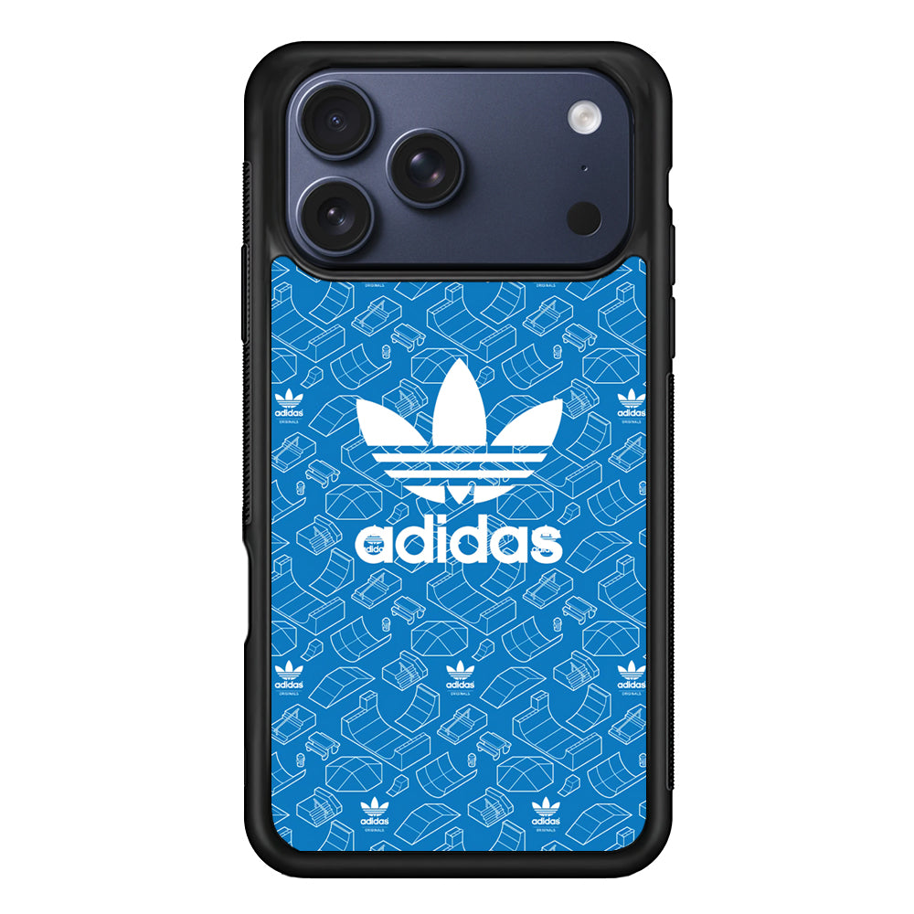 Adidas Skatepark Silhouette Patern iPhone 17 Pro Max Case | Durable Rubber Case for iPhone 17 Pro Max