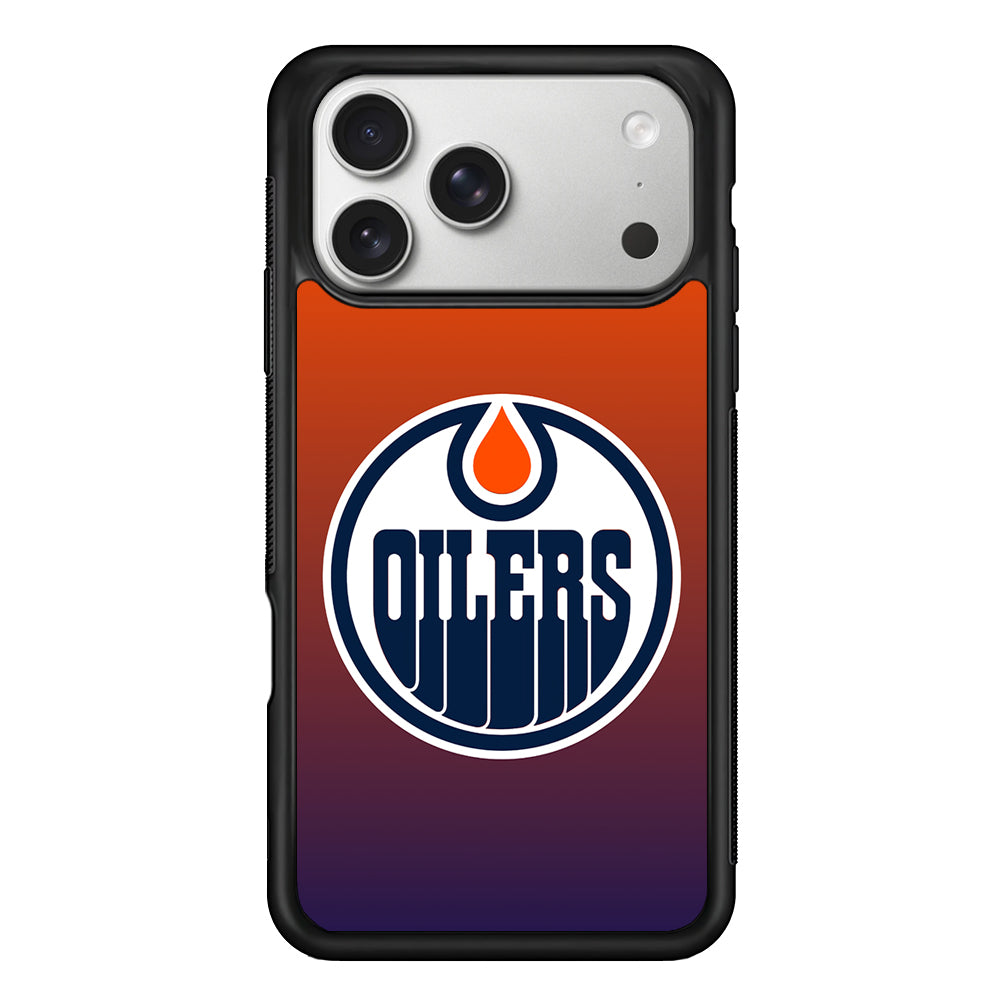 Edmonton Oilers Gradient iPhone 17 Pro Case | Slim Rubber Case for iPhone 17 Pro