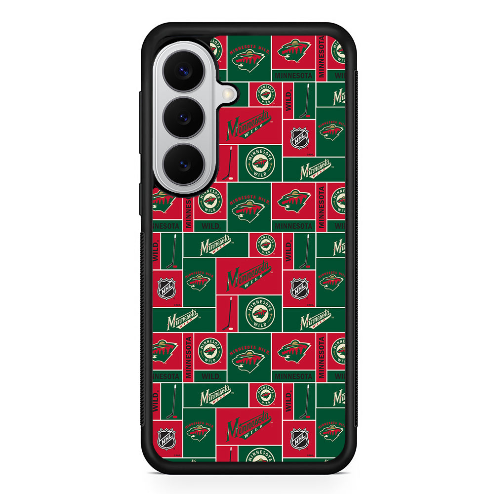 Minnesota Wild Pattern Samsung Galaxy S26 Case | Protective Rubber Cover