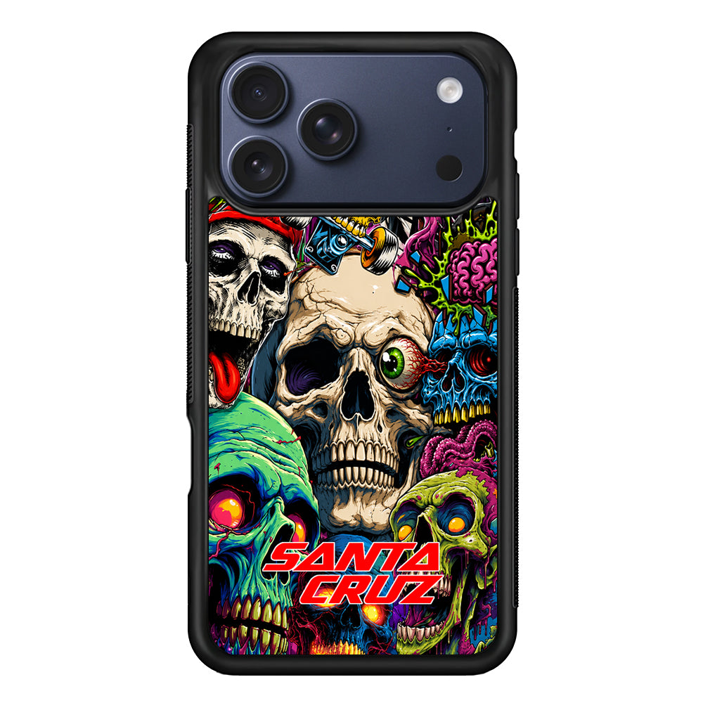 Santa Cruz Skateboard Skull iPhone 17 Pro Max Case | Slim Rubber Case for iPhone 17 Pro Max