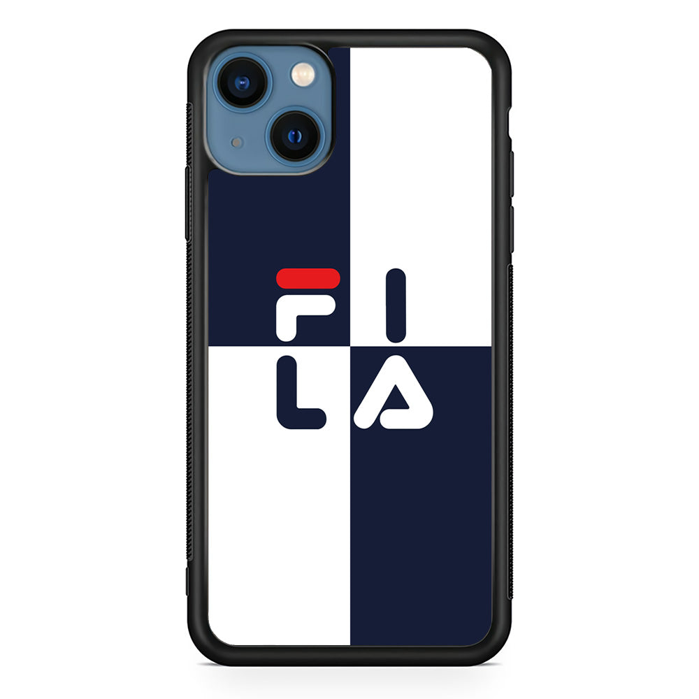 Fila Box Word iPhone 15 Case | Slim Rubber Case for iPhone 15
