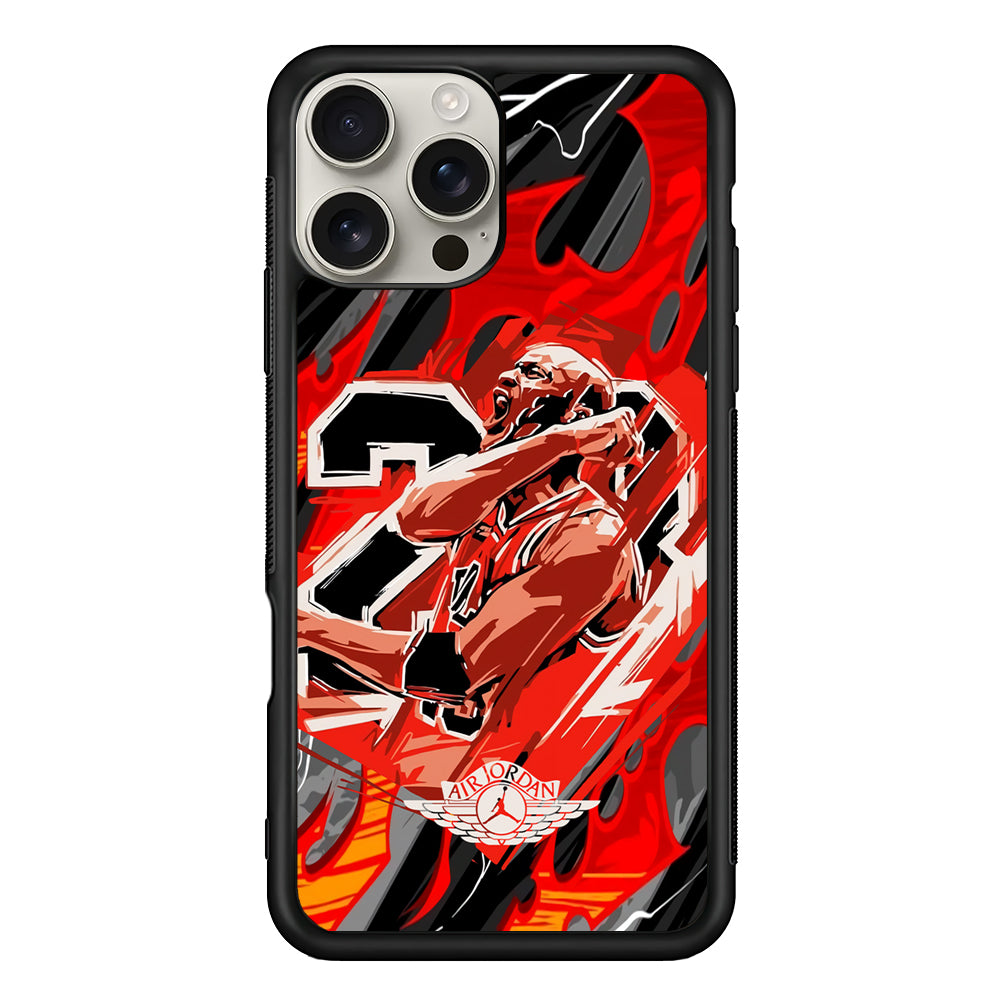 Air Jordan Flaming Spirit iPhone 16 Pro Max Case | Durable Everyday Protective Cover