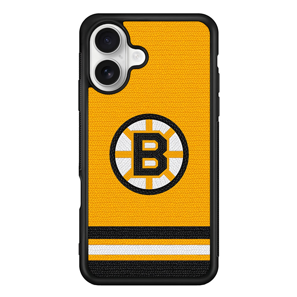 Boston Bruins Logo iPhone 16 Plus Case | Durable Protective Rubber Cover