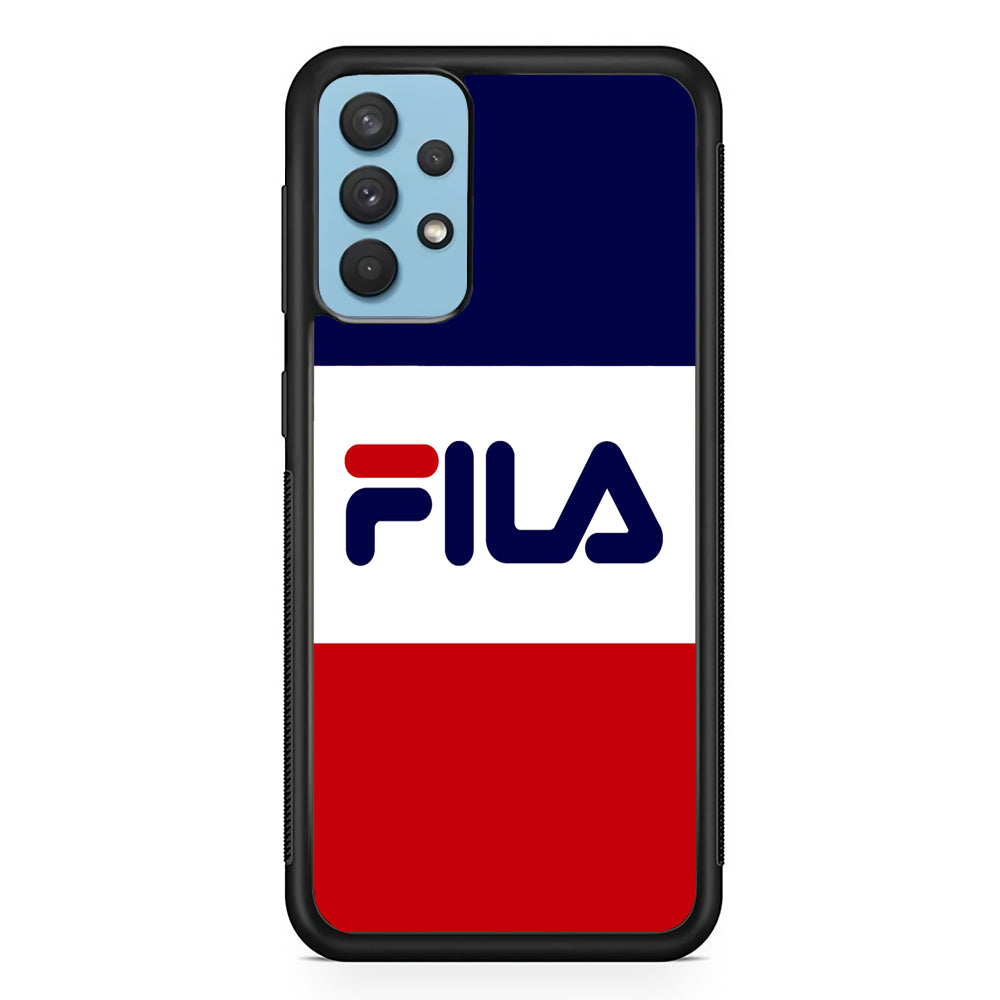 Fila Three Colors Samsung Galaxy A32 Case | Slim Rubber Case for Samsung Galaxy A32