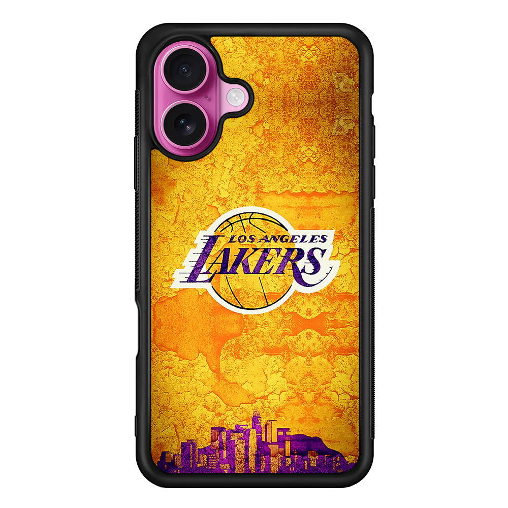 Los Angeles Lakers Pattern iPhone 17 Case | Slim Protective Rubber Phone Cover