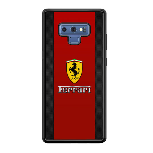 Ferrari Luxury Car Stripe Logo Samsung Galaxy Note 9 Case | Slim Rubber Case for Samsung Galaxy Note 9