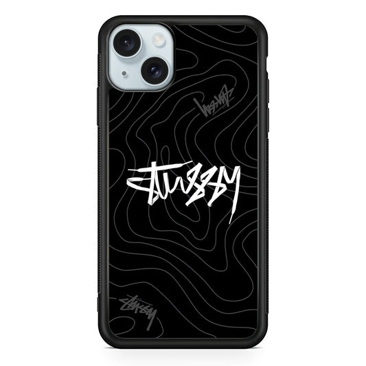 Stussy Black Vibes iPhone 14 Case | Slim Rubber Case for iPhone 14