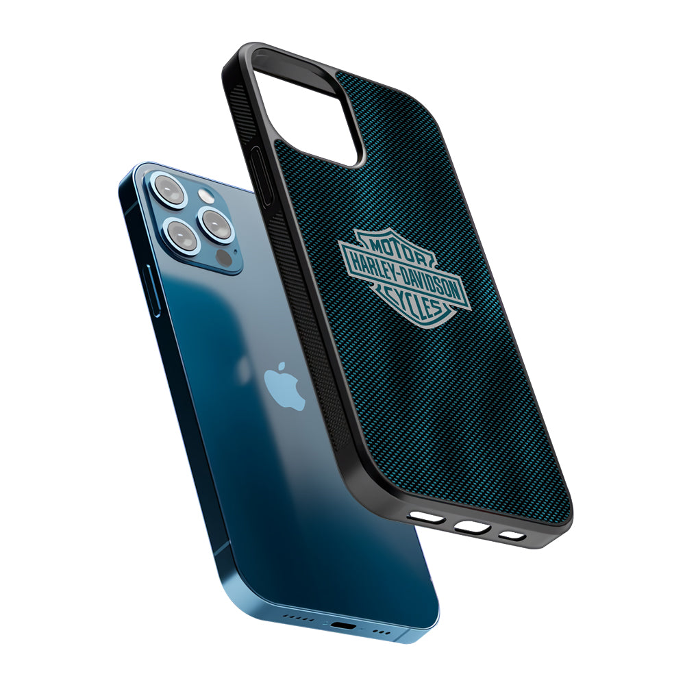 Harley Davidson Shiny Blue Steel 2D Rubber Phone Case | Slim Protective Phone Case