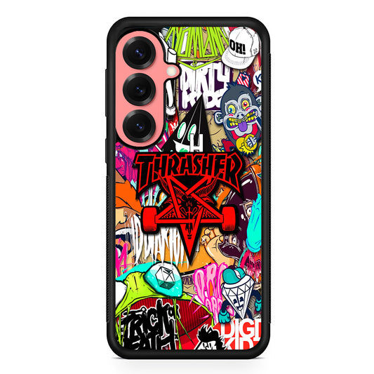 Thrasher Gang Assembly Samsung Galaxy S25 Case | Slim Rubber Case for Samsung Galaxy S25