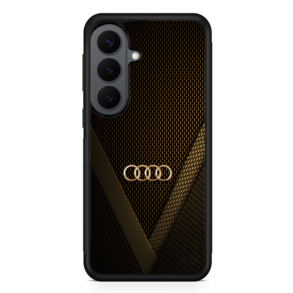 Audi Logo Gold Against a Dark Samsung Galaxy S26 Plus Case | Slim Rubber Case for Samsung Galaxy S26 Plus