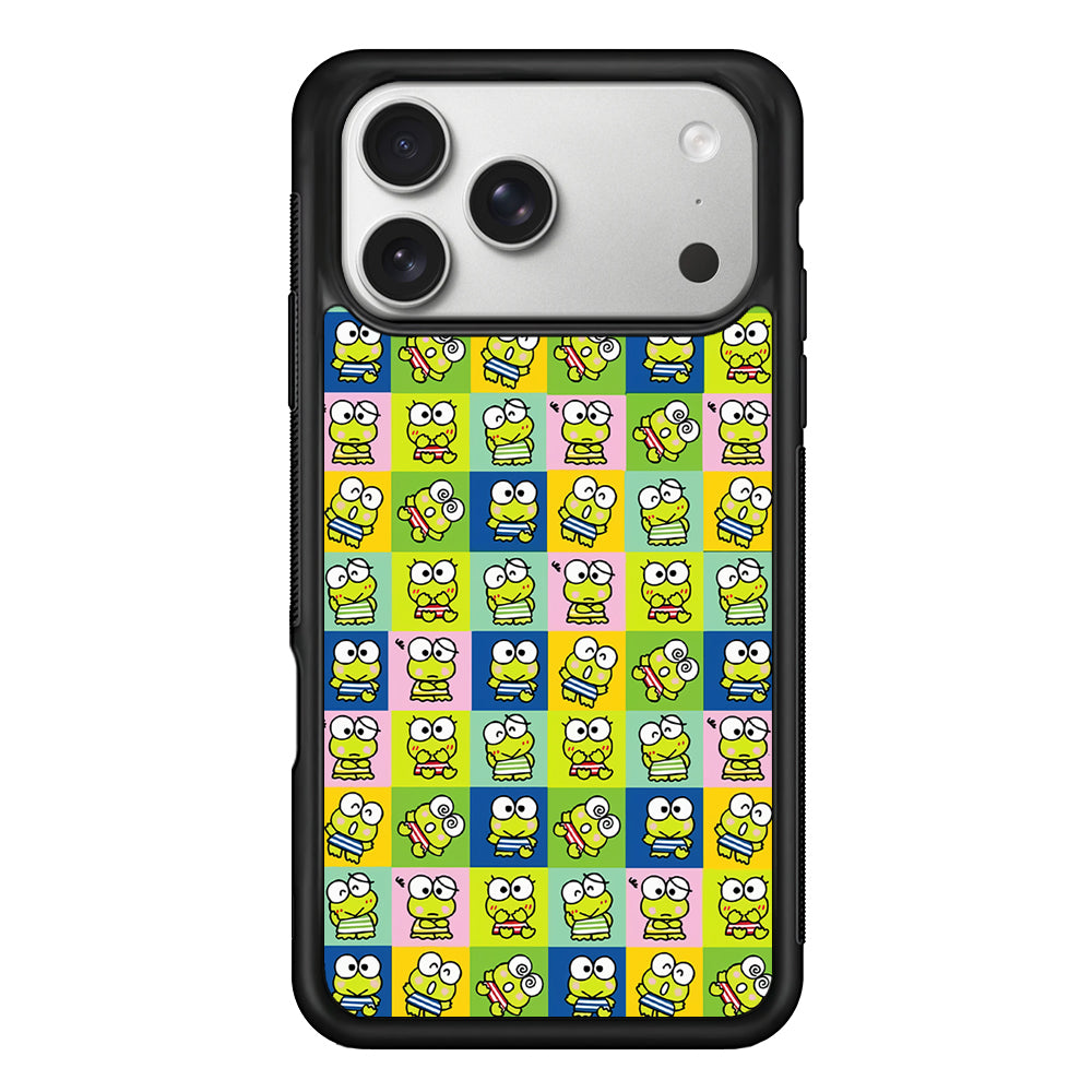 Keroppi Frog Cartoons Pattern iPhone 17 Pro Case | Slim Rubber Case for iPhone 17 Pro