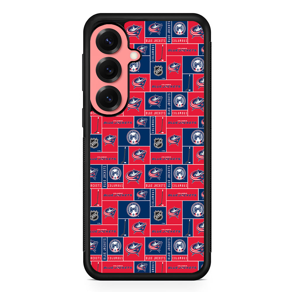 Columbus Blue Jackets Pattern Samsung Galaxy S25 Case | Protective Case for Samsung Galaxy S25