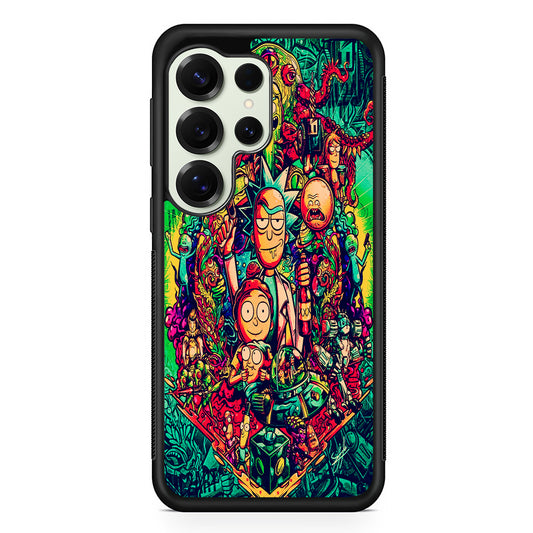 Rick and Morty Cartoon Art Samsung Galaxy S25 Ultra Case | Durable Rubber Case for Samsung Galaxy S25 Ultra