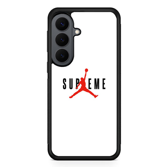 Jordan X Supreme White Background Samsung Galaxy S26 Plus Case | Slim Rubber Case for Samsung Galaxy S26 Plus